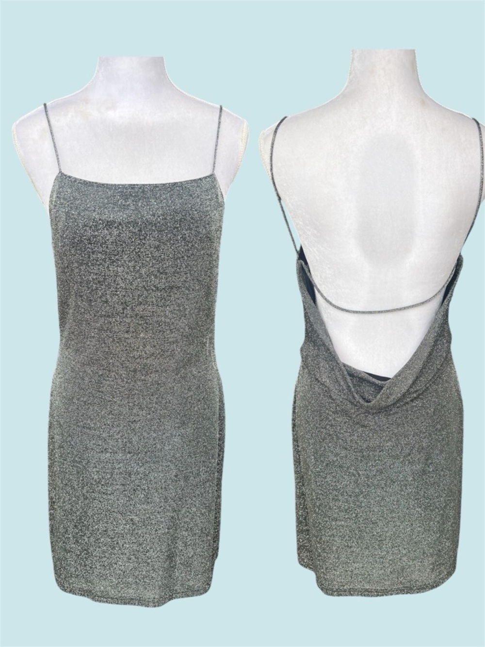 Vtg 90s Hugo Buscati sparkly mini dress medium